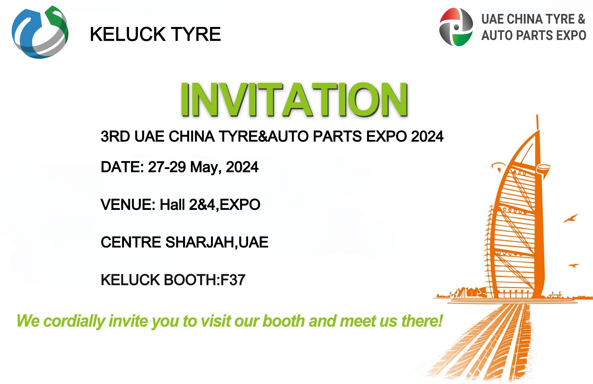 Exposición de neumáticos y piezas de automóviles de los Emiratos Árabes Unidos 2024: KELUCK TIRE IRA
