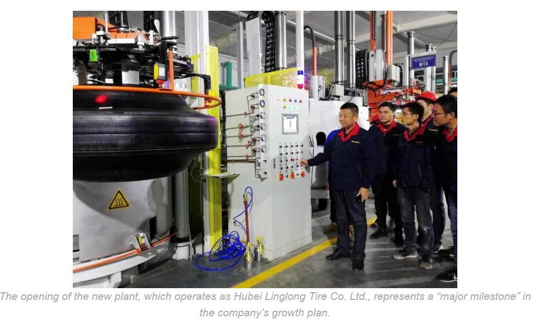 JINGMEN, China-Shandong Linglong Tire Co. Ltd. Ha iniciado la producción de neumáticos radiales para camiones y autobuses en su fábrica más reciente,